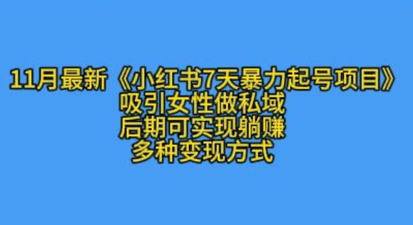 K总部落11月最新小红书7天暴力起号项目，吸引女性做私域【揭秘】K总部落11月最新小红书7天暴力起号项目，吸引女性做私域【揭秘】共研网创-网赚项目-副业赚钱-互联网创业-资源整合-共研赋能共研网创社