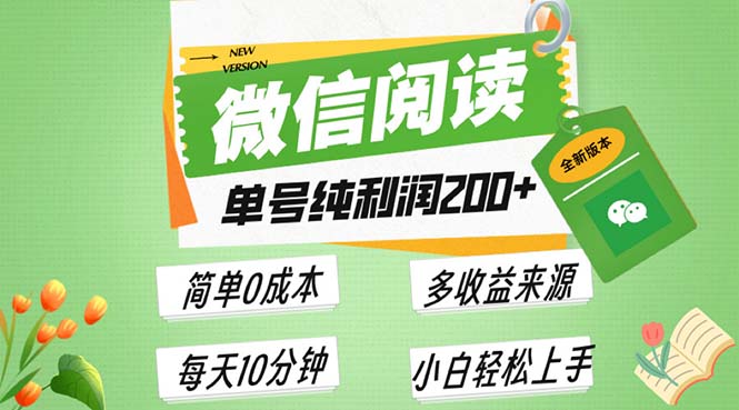 最新微信阅读6.0，每日5分钟，单号利润200+，可批量放大操作，简单0成本最新微信阅读6.0，每日5分钟，单号利润200+，可批量放大操作，简单0成本共研网创-网赚项目-副业赚钱-互联网创业-资源整合-共研赋能共研网创社