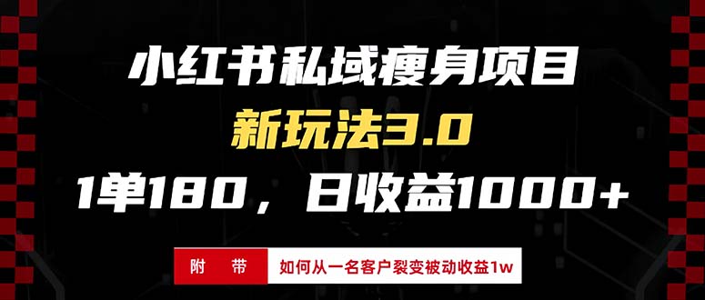 小红书瘦身项目3.0模式，新手小白日赚收益1000+(附从一名客户裂变收益…小红书瘦身项目3.0模式，新手小白日赚收益1000+(附从一名客户裂变收益…共研网创-网赚项目-副业赚钱-互联网创业-资源整合-共研赋能共研网创社